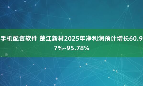 手机配资软件 楚江新材2025年净利润预计增长60.97%~95.78%